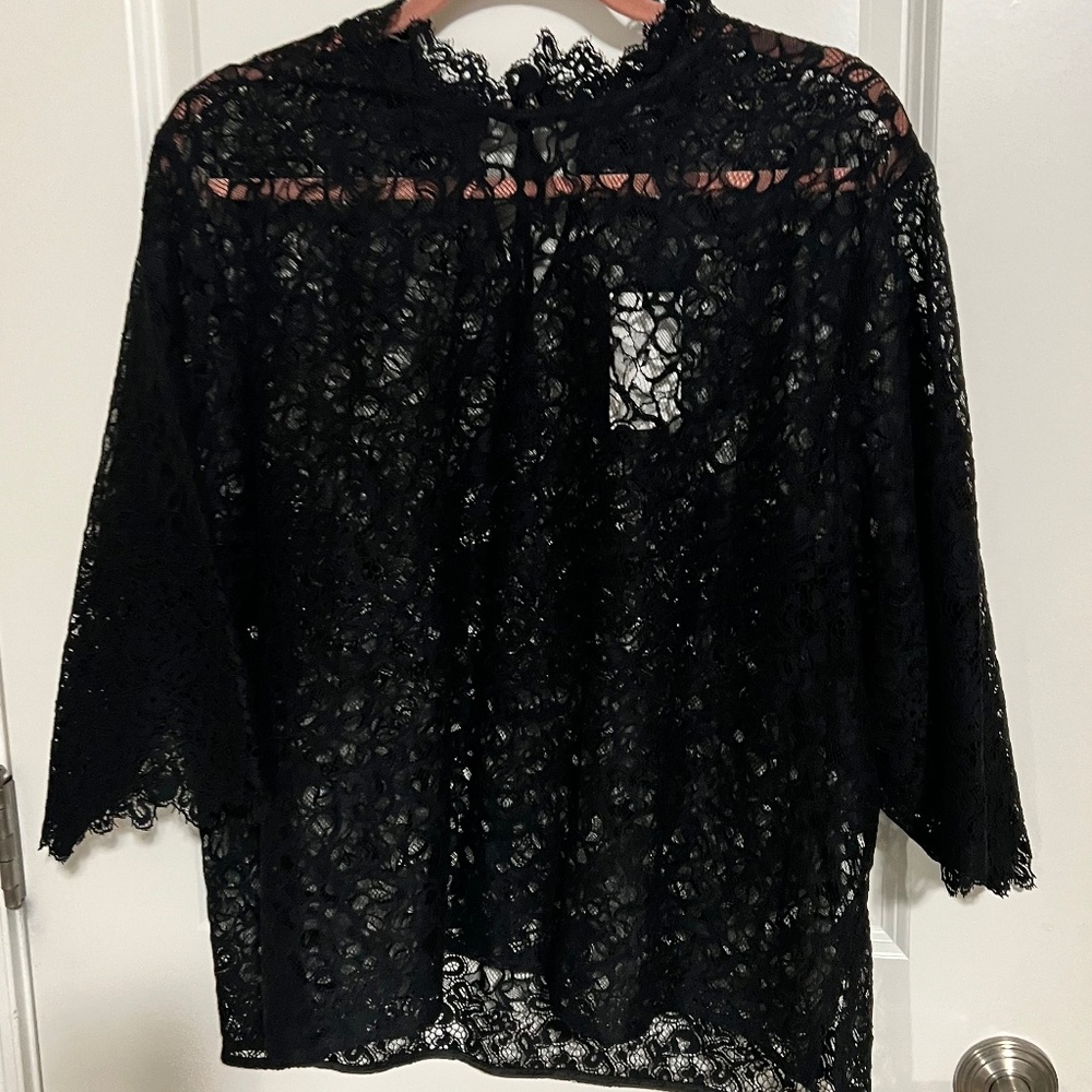 gorgeous, black lace blouse, new with tags